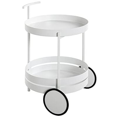 Chariot de Service HAKU Möbel - Design rond élégant, Deux grands plateaux, Poids léger 6 kg - Chariot de Service Chariot de Service HAKU Möbel - Design rond élégant, Deux grands plateaux, Poids léger 6 kg - Chariot de Service