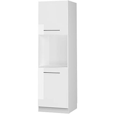 Vicco Meuble pour four "Fame-Line", Blanc Haute brillance, 60cm avec étagères ouvertes, à combiner avec d'autres modules de la série Fame-Line Vicco Meuble pour four "Fame-Line", Blanc Haute brillance, 60cm avec étagères ouvertes, à combiner avec d'autres modules de la série Fame-Line