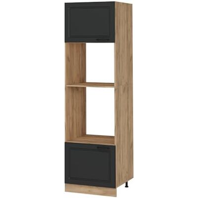 Vicco Armoire micro-ondes "R-Line", Anthracite campagne, 60cm pour une combinaison libre au sein de systèmes de cuisine modulaires Vicco Armoire micro-ondes "R-Line", Anthracite campagne, 60cm pour une combinaison libre au sein de systèmes de cuisine modulaires