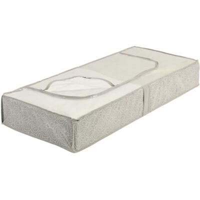 WENKO Housse dessous de lit Balance Housse de rangement dessous de lit avec hublot Taupe WENKO Housse dessous de lit Balance Housse de rangement dessous de lit avec hublot Taupe