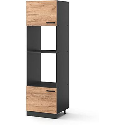 Vicco Armoire micro-ondes "R-Line", Chêne doré, 60cm pour une combinaison libre au sein de systèmes de cuisine modulaires Vicco Armoire micro-ondes "R-Line", Chêne doré, 60cm pour une combinaison libre au sein de systèmes de cuisine modulaires