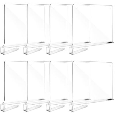 BAKAJI Séparateurs d'Étagères - Organisateur en Acrylique Transparent BAKAJI Séparateurs d'Étagères - Organisateur en Acrylique Transparent