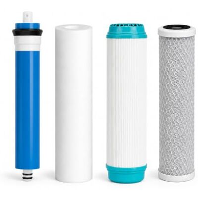 Bbagua 75 GPD-membraan + Pack van 3 filters voor standaard omgekeerde osmose. 1 sedimentfilter, 1 GAC-koolstoffilter en 1 blokkoolfilter. Met de -garantie. Bbagua 75 GPD-membraan + Pack van 3 filters voor standaard omgekeerde osmose. 1 sedimentfilter, 1 GAC-koolstoffilter en 1 blokkoolfilter. Met de -garantie.
