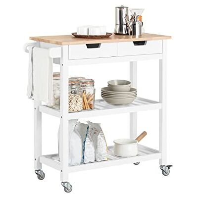 SoBuy FKW68-WN Chariot de cuisine avec 2 tiroirs et 2 étagères Chariot de service à roulettes Armoire de cuisine Buffet Blanc Dimensions : env. 85 x 90 x 39 cm SoBuy FKW68-WN Chariot de cuisine avec 2 tiroirs et 2 étagères Chariot de service à roulettes Armoire de cuisine Buffet Blanc Dimensions : env. 85 x 90 x 39 cm