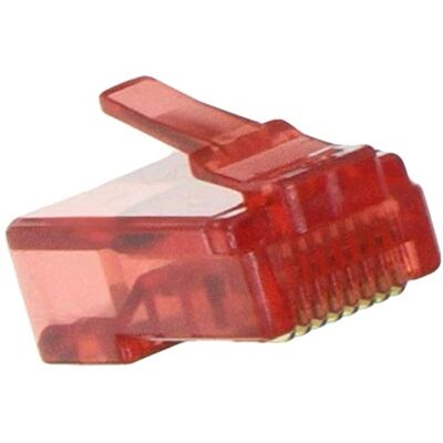 LINK LKPL85A Lot de 100 connecteurs 8 broches Cat 5E UTP non blindé RJ45 Rouge LINK LKPL85A Lot de 100 connecteurs 8 broches Cat 5E UTP non blindé RJ45 Rouge