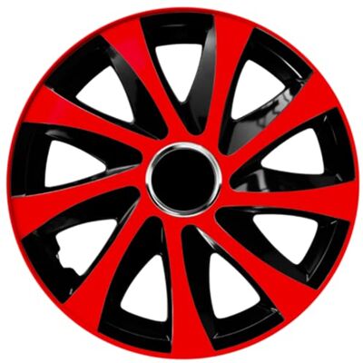 NRM Lot de 4 enjoliveurs Drift Extra Rouge/noir 14 NRM Lot de 4 enjoliveurs Drift Extra Rouge/noir 14