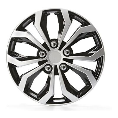 Cartrend 75567 Daytona Lot de 4 Enjoliveurs, Noir/Argent, 14 Pouces Cartrend 75567 Daytona Lot de 4 Enjoliveurs, Noir/Argent, 14 Pouces