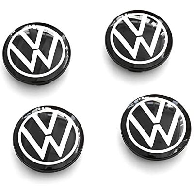 Volkswagen Lot de 4 enjoliveurs de moyeu de roue 10A071213 avec logo dynamique VW Volkswagen Lot de 4 enjoliveurs de moyeu de roue 10A071213 avec logo dynamique VW