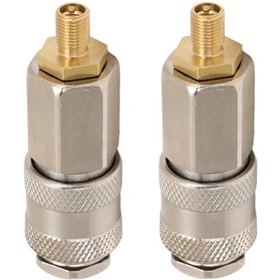 SIXHAOBU Lot de 2 adaptateurs de compresseur d'air de voiture Filetage extérieur en acier robuste vers valve américaine Raccord rapide 3 en 1 pour gonfleur de pneu SIXHAOBU Lot de 2 adaptateurs de compresseur d'air de voiture Filetage extérieur en acier robuste vers valve américaine Raccord rapide 3 en 1 pour gonfleur de pneu