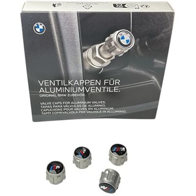 BMW Lot de bouchons de valve de pneu avec logo M authentiques BMW Lot de bouchons de valve de pneu avec logo M authentiques