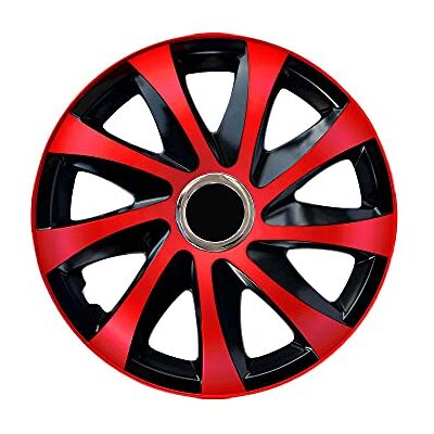NRM Lot de 4 enjoliveurs Drift Extra Rouge/noir 16 NRM Lot de 4 enjoliveurs Drift Extra Rouge/noir 16