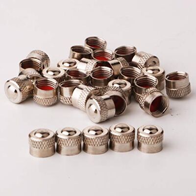 RUNCCI-YUN Bouchons de Valve en Aluminium Casquettes Anti Poussière de Voiture Tige de Roue de Pneu Capuchons de Poussière de la Valve, 30 Pièces (Argent) RUNCCI-YUN Bouchons de Valve en Aluminium Casquettes Anti Poussière de Voiture Tige de Roue de Pneu Capuchons de Poussière de la Valve, 30 Pièces (Argent)