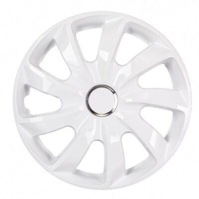 NRM KO235 STIG Lot de 4 enjoliveurs blancs 15 NRM KO235 STIG Lot de 4 enjoliveurs blancs 15
