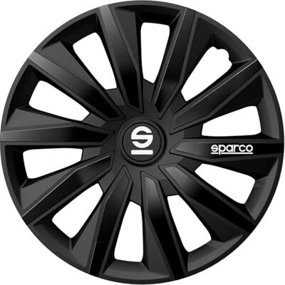 SPARCO Enjoliveurs Milano 14-pouces Noir Set de 4 pièces SPARCO Enjoliveurs Milano 14-pouces Noir Set de 4 pièces