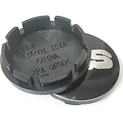 GÉNERIC Lot de 4 enjoliveurs de moyeu pour BBS 56 mm 60 mm 65 mm 68 mm accessoires 56 mm noir argent-A GÉNERIC Lot de 4 enjoliveurs de moyeu pour BBS 56 mm 60 mm 65 mm 68 mm accessoires 56 mm noir argent-A