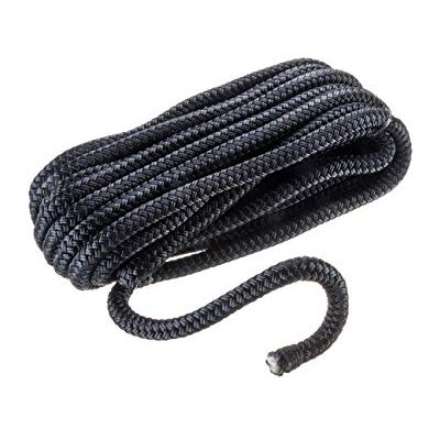SEACHOICE 50–40321 Cabo d'arrimage en nylon Twisted double, Noir, 9 mm x 7.6 m SEACHOICE 50–40321 Cabo d'arrimage en nylon Twisted double, Noir, 9 mm x 7.6 m