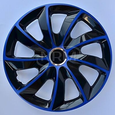 NRM Lot de 4 enjoliveurs STIG EXTRA noir/bleu 14'' NRM Lot de 4 enjoliveurs STIG EXTRA noir/bleu 14''