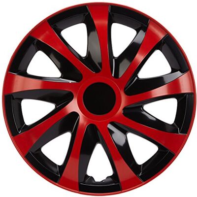 NRM KO238 Draco CS Lot de 4 enjoliveurs Noir/rouge 14 NRM KO238 Draco CS Lot de 4 enjoliveurs Noir/rouge 14