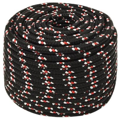 vidaXL Boot touw 14 mm 100 m polypropyleen zwart vidaXL Boot touw 14 mm 100 m polypropyleen zwart