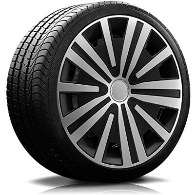 Radkappen-König RKK17 SP-Line NO1 Lot de 4 enjoliveurs 15" Noir/argenté Radkappen-König RKK17 SP-Line NO1 Lot de 4 enjoliveurs 15" Noir/argenté