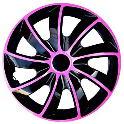 NRM Lot de 4 enjoliveurs Quad noir/rose 16 NRM Lot de 4 enjoliveurs Quad noir/rose 16