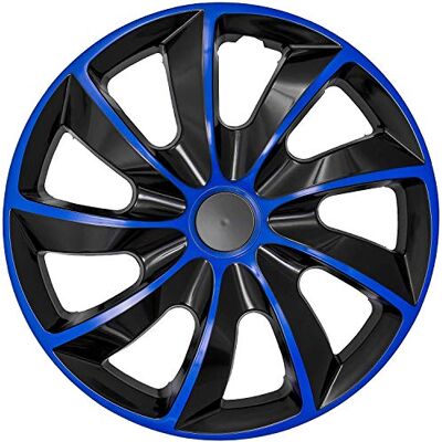 NRM Lot de 4 enjoliveurs Quad Noir/bleu 15'' NRM Lot de 4 enjoliveurs Quad Noir/bleu 15''