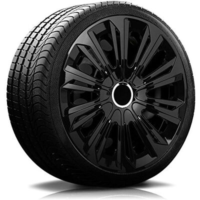 König Lot de 4 enjoliveurs RKK06 Premium Line Noir 16 König Lot de 4 enjoliveurs RKK06 Premium Line Noir 16
