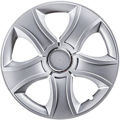 Cora 40446 Box 4 Enjoliveurs Imitation Aluminium Jusque à l'anneau Central 16 Pouces (35,6 cm) Cora 40446 Box 4 Enjoliveurs Imitation Aluminium Jusque à l'anneau Central 16 Pouces (35,6 cm)