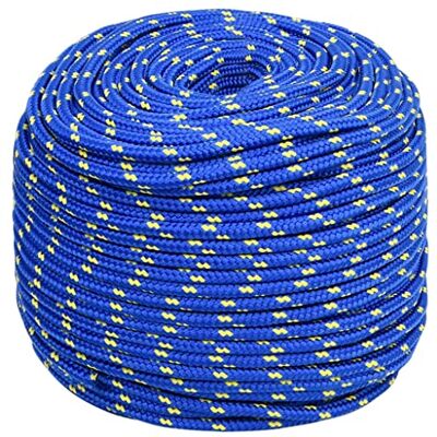 vidaXL Corde de bateau Bleu 8 mm 50 m Polypropylène vidaXL Corde de bateau Bleu 8 mm 50 m Polypropylène