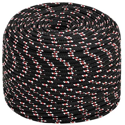 vidaXL Boot touw 8 mm 50 m polypropyleen zwart vidaXL Boot touw 8 mm 50 m polypropyleen zwart