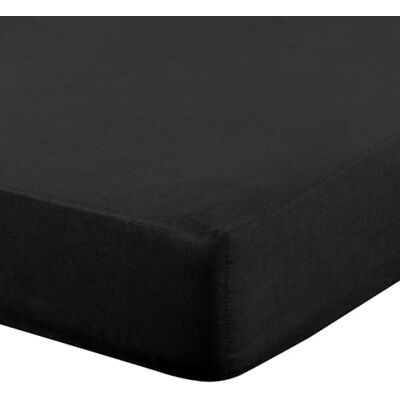 Eurofirany Drap-housse 140 x 200 cm Drap-housse basique en coton avec élastique Résistant Pour matelas épais de 30 cm de profondeur Plusieurs couleurs, noir Eurofirany Drap-housse 140 x 200 cm Drap-housse basique en coton avec élastique Résistant Pour matelas épais de 30 cm de profondeur Plusieurs couleurs, noir