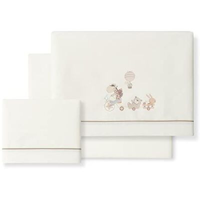 Ensemble de 3 chaises pliantes pour enfants - Girafe coton Beige Ensemble de 3 chaises pliantes pour enfants - Girafe coton Beige