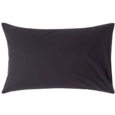HOMESCAPES Taie d'oreiller 50x75 cm en 100% Coton égyptien 200 Fils, Taie d’Oreiller rectangulaire Coloris Noir HOMESCAPES Taie d'oreiller 50x75 cm en 100% Coton égyptien 200 Fils, Taie d’Oreiller rectangulaire Coloris Noir