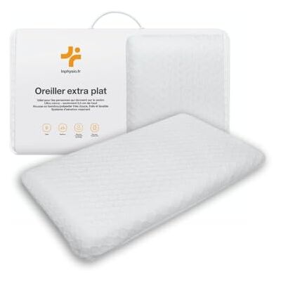 Inphysio ® Oreiller Extra Plat Oreiller Mémoire de Forme Hypoallergénique Oreiller Ergonomique Sommeil Réparateur Dormir sur le Ventre, le Dos Anti Douleur 50 x 30 x 5,5 cm Inphysio ® Oreiller Extra Plat Oreiller Mémoire de Forme Hypoallergénique Oreiller Ergonomique Sommeil Réparateur Dormir sur le Ventre, le Dos Anti Douleur 50 x 30 x 5,5 cm