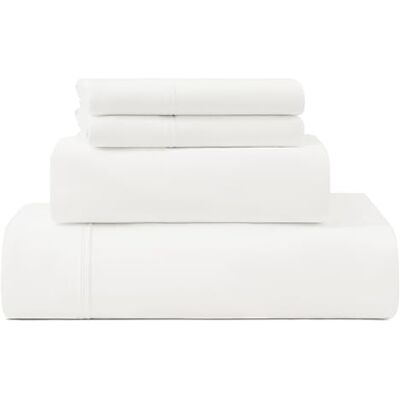 UGG Hedi Parure de lit 4 pièces de luxe rafraîchissantes avec 2 taies d'oreiller, hypoallergénique, lavable en machine, douce et légère pour chambre à coucher, lit California King, blanc UGG Hedi Parure de lit 4 pièces de luxe rafraîchissantes avec 2 taies d'oreiller, hypoallergénique, lavable en machine, douce et légère pour chambre à coucher, lit California King, blanc