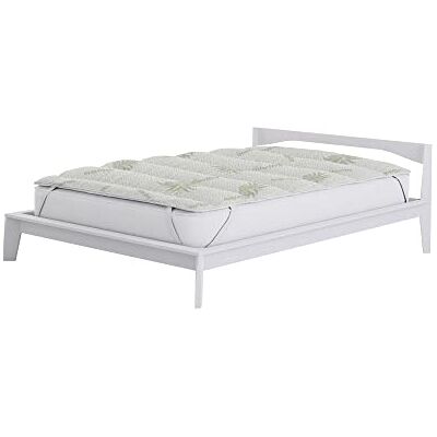Italian Bed Linen MB HOME ITALY Surmatelas matelassé et matelassé en Bambou Blanc 85 x 195 cm Italian Bed Linen MB HOME ITALY Surmatelas matelassé et matelassé en Bambou Blanc 85 x 195 cm