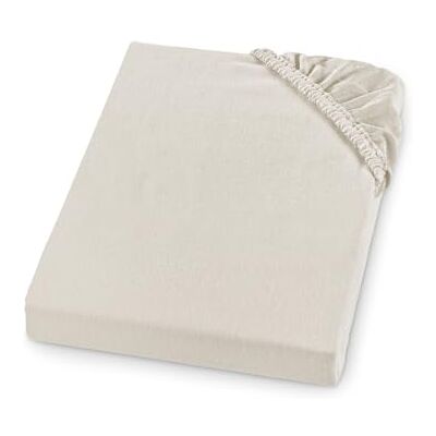 sleepling Drap-housse, en flanelle fine, fabriqué en Allemagne, 100 % coton, pour matelas jusqu'à 23 cm de hauteur, avec élastique tout autour, certifié Ökotex, lavable à 60 °C, 100 x 200 cm, crème sleepling Drap-housse, en flanelle fine, fabriqué en Allemagne, 100 % coton, pour matelas jusqu'à 23 cm de hauteur, avec élastique tout autour, certifié Ökotex, lavable à 60 °C, 100 x 200 cm, crème
