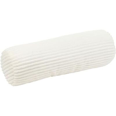 Gözze Rouleau d'oreiller moelleux en velours côtelé, idéal comme repose-nuque, 70 x 22 cm Blanc coton Gözze Rouleau d'oreiller moelleux en velours côtelé, idéal comme repose-nuque, 70 x 22 cm Blanc coton