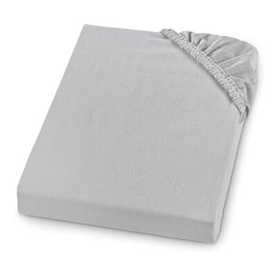 sleepling Drap-housse, en flanelle fine, fabriqué en Allemagne, 100 % coton, pour matelas jusqu'à 23 cm de hauteur, avec élastique tout autour, certifié Ökotex, lavable à 60 °C, 90 x 200 cm, gris sleepling Drap-housse, en flanelle fine, fabriqué en Allemagne, 100 % coton, pour matelas jusqu'à 23 cm de hauteur, avec élastique tout autour, certifié Ökotex, lavable à 60 °C, 90 x 200 cm, gris