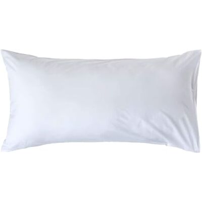 HOMESCAPES Taie d'oreiller 50x90 cm en 100% Coton égyptien 200 Fils Coloris Blanc HOMESCAPES Taie d'oreiller 50x90 cm en 100% Coton égyptien 200 Fils Coloris Blanc