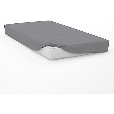 Soleil d'Ocre Drap housse en coton 60x120 cm Gris - Linge de lit Soleil d'Ocre Drap housse en coton 60x120 cm Gris - Linge de lit