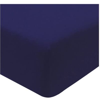 Sleepdown Parure de lit unie en jersey mélangé bleu marine 180 x 200 cm 25 cm Polycoton, drap-housse 180 x 200 x 32 cm Sleepdown Parure de lit unie en jersey mélangé bleu marine 180 x 200 cm 25 cm Polycoton, drap-housse 180 x 200 x 32 cm