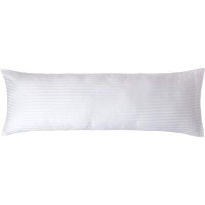 HOMESCAPES Taie de traversin 50x140 cm en Satin de Coton égyptien 330 Fils Coloris Blanc HOMESCAPES Taie de traversin 50x140 cm en Satin de Coton égyptien 330 Fils Coloris Blanc