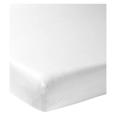 MEYCO Home Basic Jersey Uni, drap pour 1 personne (drap avec qualité jersey doux, 100% coton, ajustement parfait grâce à un cordon élastique tout autour, taille : 90 x 210/220 cm), blanc MEYCO Home Basic Jersey Uni, drap pour 1 personne (drap avec qualité jersey doux, 100% coton, ajustement parfait grâce à un cordon élastique tout autour, taille : 90 x 210/220 cm), blanc