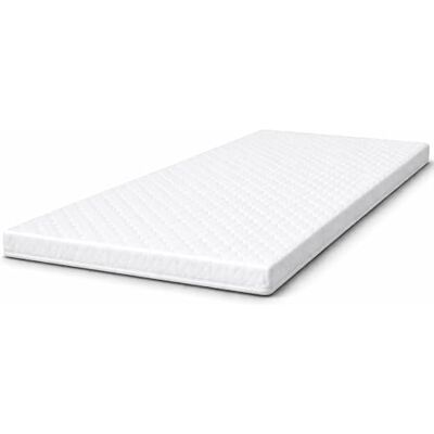 Kikishop Surmatelas 5 cm HR Mousse à Froid Housse Zippable & Lavable Certifié CertiPUR Fermeté Moyenne Respirant & Réduction de Pression Surmatelas Confort (70 cm x 200 cm) Kikishop Surmatelas 5 cm HR Mousse à Froid Housse Zippable & Lavable Certifié CertiPUR Fermeté Moyenne Respirant & Réduction de Pression Surmatelas Confort (70 cm x 200 cm)