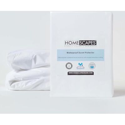 HOMESCAPES Protège Couette imperméable, Protection Housse de Couette hypoallergénique 240x220 cm HOMESCAPES Protège Couette imperméable, Protection Housse de Couette hypoallergénique 240x220 cm