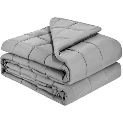 VEVOR Couverture lestée, 11,3 kg, 223 x 264 cm, King size, respirante, avec perles de verre, pour tous les temps, convient aux adultes de 113 à 144 kg, soulage l'anxiété et le stress Gris VEVOR Couverture lestée, 11,3 kg, 223 x 264 cm, King size, respirante, avec perles de verre, pour tous les temps, convient aux adultes de 113 à 144 kg, soulage l'anxiété et le stress Gris