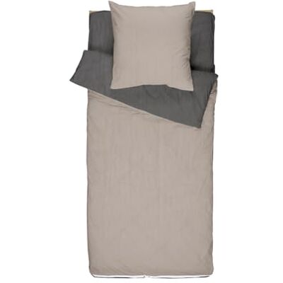 Bleu Calin Caradou Parure de Lit Enfant Microfibre Lavée, 4 Pièces Couette Incluse, 90 x 190 cm, Taupe-Gris Anthracite Bleu Calin Caradou Parure de Lit Enfant Microfibre Lavée, 4 Pièces Couette Incluse, 90 x 190 cm, Taupe-Gris Anthracite