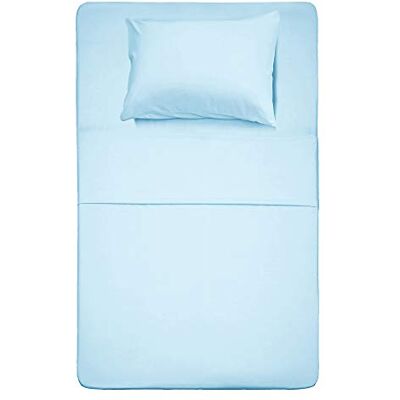 Best Season Parure de lit 3 pièces extra douce, poches profondes, infroissable, résistante à la décoloration – Hypoallergénique – 1 drap plat, 1 drap-housse et 1 taie d'oreiller (lit simple, bleu Best Season Parure de lit 3 pièces extra douce, poches profondes, infroissable, résistante à la décoloration – Hypoallergénique – 1 drap plat, 1 drap-housse et 1 taie d'oreiller (lit simple, bleu