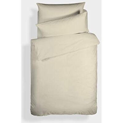 Bianca Plain Dyed Cream Parure de lit 105 cm 100% coton percale Bianca Plain Dyed Cream Parure de lit 105 cm 100% coton percale